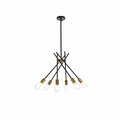 Cling 23 in. Lucca Pendant in Black & Brass CL2961617
